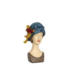 Busto Multicolor Resina Lady 19 x 35 x 16 cm