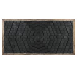 Cabeceira de Cama Castanho Preto Madeira de mangueira 160 x 5 x 80 cm