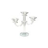 Candelabro Transparente Vidro 22 x 24 x 9 cm