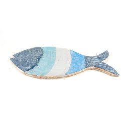 Centro de mesa Azul Peixe 30 x 3 x 20 cm