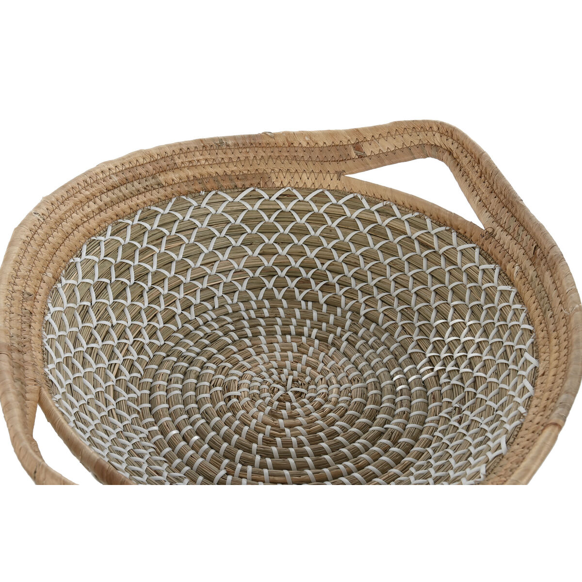 Centro de mesa Branco Marrom claro Natural Urbana 51 x 45 x 13 cm (2 Unidades) - Image 2