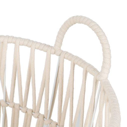 Conjunto de Cestos Branco Corda 38 x 38 x 32 cm (3 Peças) - Image 5