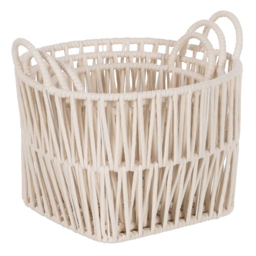 Conjunto de Cestos Branco Corda 38 x 38 x 32 cm (3 Peças) - Image 8