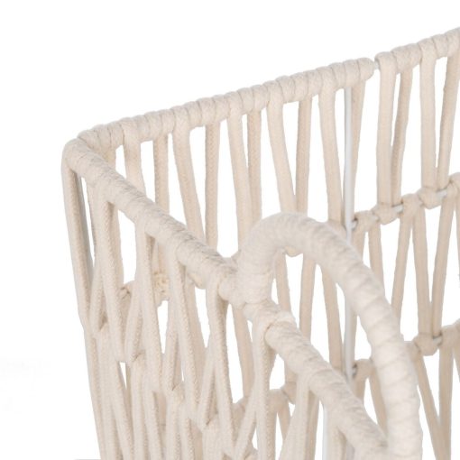 Conjunto de Cestos Branco Corda 45 x 35 x 36 cm (3 Peças) - Image 5