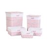 Conjunto de Cestos Cor de Rosa Poliéster Infantil vime (44 x 34 x 56 cm)