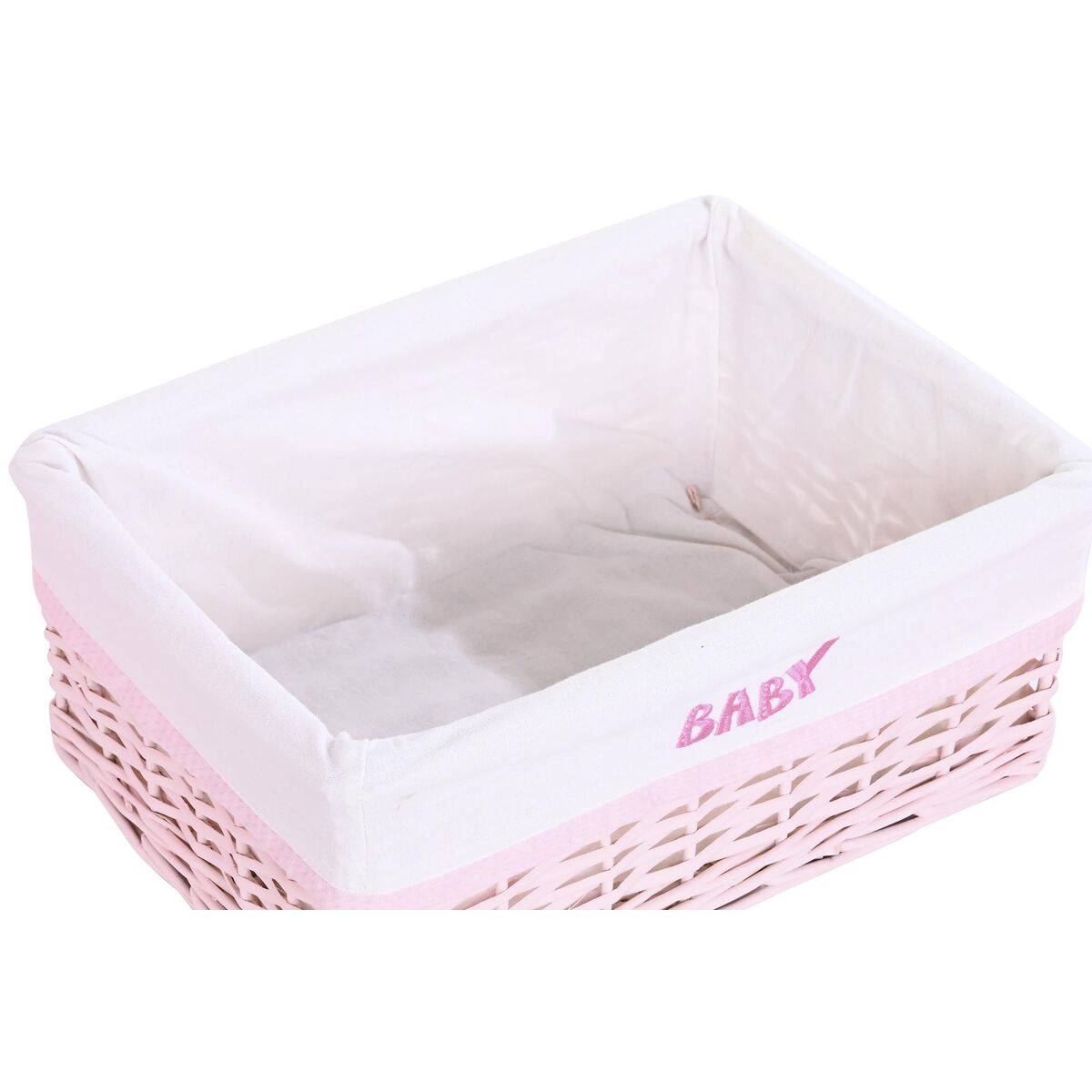 Conjunto de Cestos Cor de Rosa Poliéster Infantil vime (44 x 34 x 56 cm) - Image 5