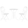 Conjunto de mesa com 2 cadeiras Branco 60 x 60 x 70 cm