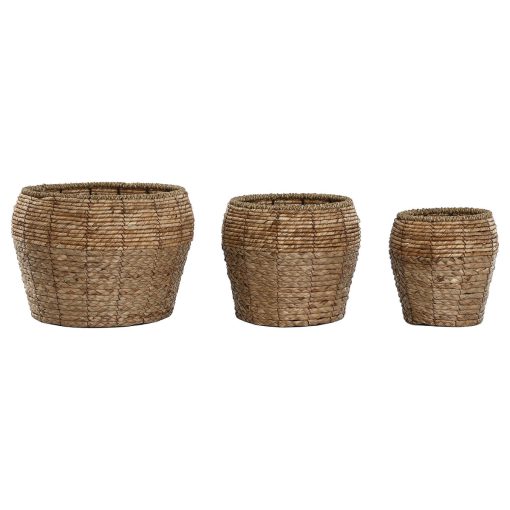 Conjunto de vasos Natural Metal Fibra Tropical 32 x 32 x 25 cm