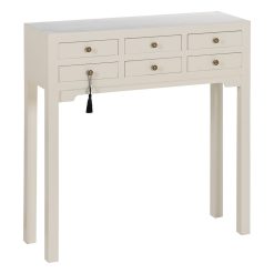 Consola Branco Madeira de abeto Madeira MDF 85 x 26 x 85 cm