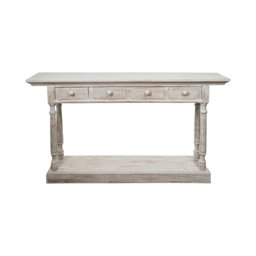 Consola Branco Madeira de mangueira Madeira MDF 30 x 81 x 152 cm