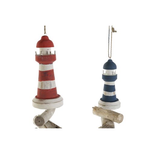 Decoração Suspensa Azul Branco Vermelho Farol 12 x 4 x 100 cm (2 Unidades) - Image 2