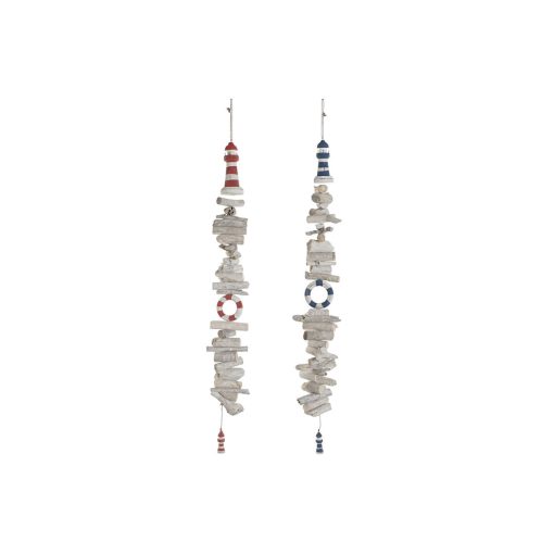 Decoração Suspensa Azul Branco Vermelho Farol 12 x 4 x 100 cm (2 Unidades)