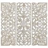 Decoração de Parede Dourado Branco Ferro Romântico Madeira MDF (40 x 2 x 120 cm)