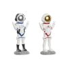 Figura Decorativa Azul Branco Vermelho Mulher Astronauta 9 x 7 x 20 cm (2 Unidades)