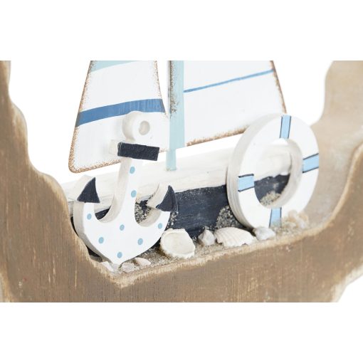 Figura Decorativa Azul Branco Vermelho Natural 20 x 2,5 x 20 cm (2 Unidades) - Image 3