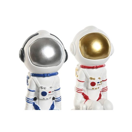 Figura Decorativa Azul Branco Vermelho Prateado Mulher Astronauta 11 x 7 x 24 cm (2 Unidades) - Image 2