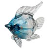 Figura Decorativa Azul Vidro Peixe 20 x 21 x 20 cm