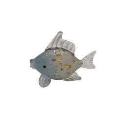 Figura Decorativa Azul Vidro Peixe 25 x 10 x 20 cm