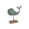 Figura Decorativa Baleia Mediterrâneo 29 x 8 x 32 cm