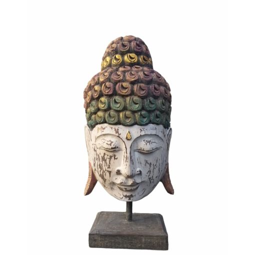 Figura Decorativa Bege Buda 20 x 50 x 10 cm