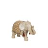 Figura Decorativa Bege Natural Poliresina Elefante 9 x 13 x 20 cm