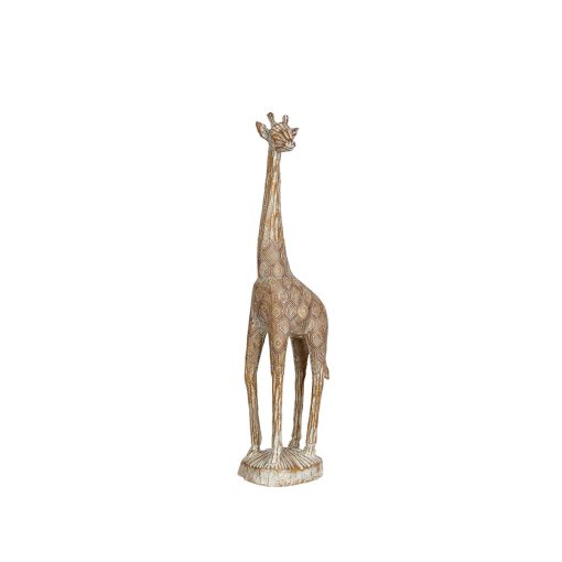 Figura Decorativa Bege Poliresina Girafa 16 x 60 x 12 cm