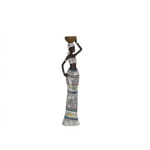 Figura Decorativa Castanho Africana 8 x 32 x 6 cm