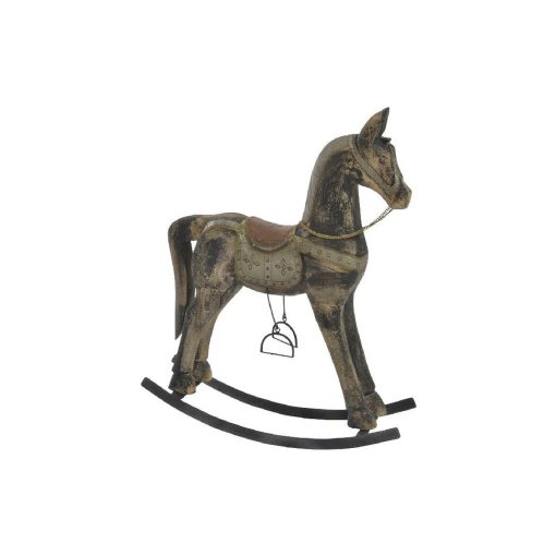 Figura Decorativa Castanho Preto Cinzento Natural Cavalo 52 x 15 x 63 cm 50 x 15 x 63 cm