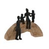 Figura Decorativa Castanho Preto Família 26