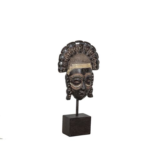 Figura Decorativa Dourado Africana 20 x 39 x 10 cm