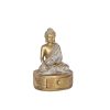 Figura Decorativa Dourado Buda 11 x 16 x 11 cm