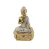 Figura Decorativa Dourado Buda 11 x 17 x 9 cm