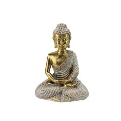 Figura Decorativa Dourado Buda 13 x 18 x 9 cm