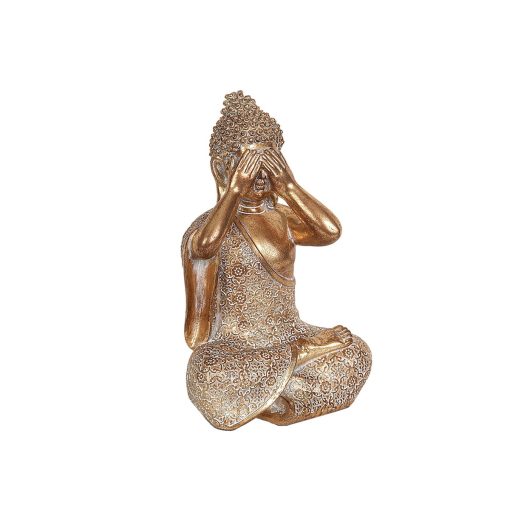 Figura Decorativa Dourado Buda 15 x 24 x 13 cm