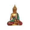 Figura Decorativa Dourado Resina Buda 22 x 29 x 10 cm