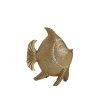 Figura Decorativa Dourado Resina Peixe 25 x 26 x 12 cm