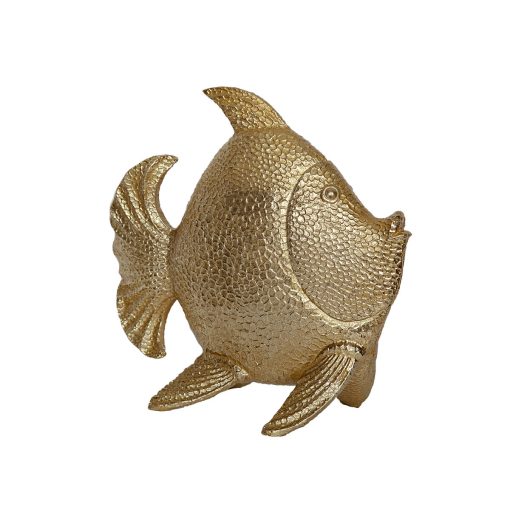 Figura Decorativa Dourado Resina Peixe 36 x 34 x 17 cm