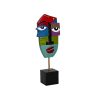 Figura Decorativa Multicolor Face 20 x 53 x 11 cm art deco