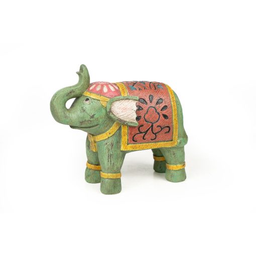 Figura Decorativa Multicolor Resina Elefante 11 x 23 x 25 cm