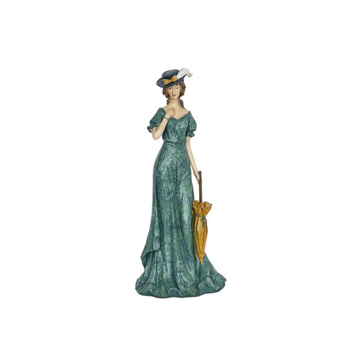 Figura Decorativa Multicolor Resina Lady 16 x 40 x 14 cm