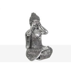 Figura Decorativa Prateado Buda 15 x 24 x 13 cm