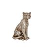 Figura Decorativa Prateado Resina Tigre 15 x 21 x 9 cm