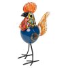Figura Decorativa Vidro Galo