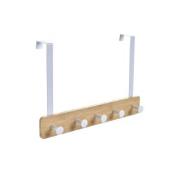 Ganchos para Portas Branco Metal Bambu 38