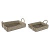 Jogo de Bandejas Natural Marrom claro Urbana 41 x 32 x 16 cm (2 Unidades)
