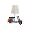 Lâmpada de mesa Azul Laranja Linho Metal 31 x 15 x 34 cm