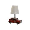 Lâmpada de mesa Branco Vermelho Linho Metal 20 x 14 x 27 cm