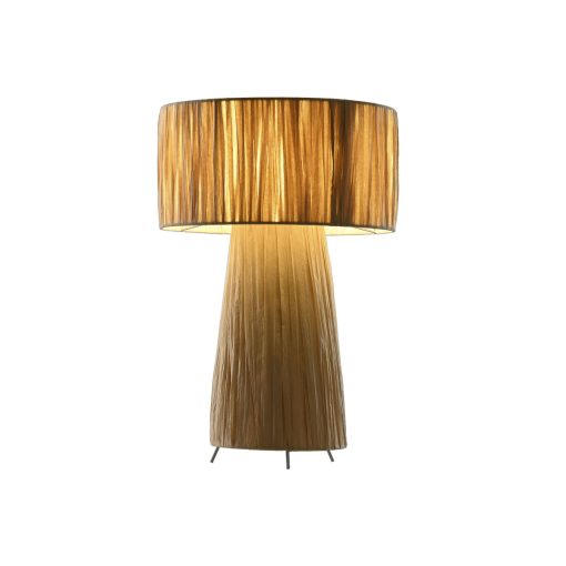 Lâmpada de mesa Castanho Metal Ráfia 50 W 220 V 27 x 27 x 40 cm - Image 5