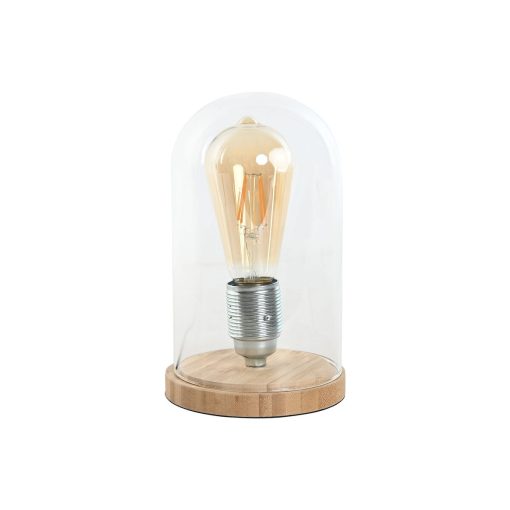 Lâmpada de mesa Natural Bambu Cristal 50 W 220 V 13 x 13 x 22 cm