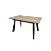 Mesa Extensível Castanho Metal Madeira MDF 90 x 76 x 90 cm